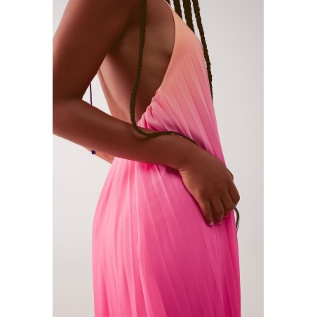 Vestido maxi fucsia...