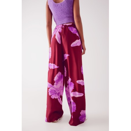 Pantalones fucsia de...